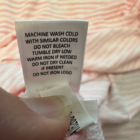 B. Draddy Golf Polo Pink + White Striped Men's Large - Picture 11 of 14